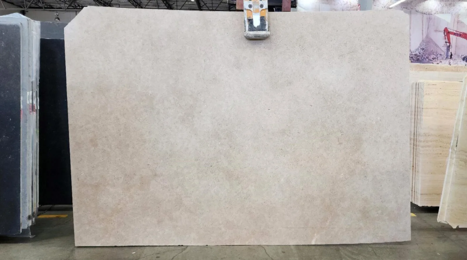 Creme St Etienne Beige Limestone Full Slabs slab available at Verified seller in Sun Valley