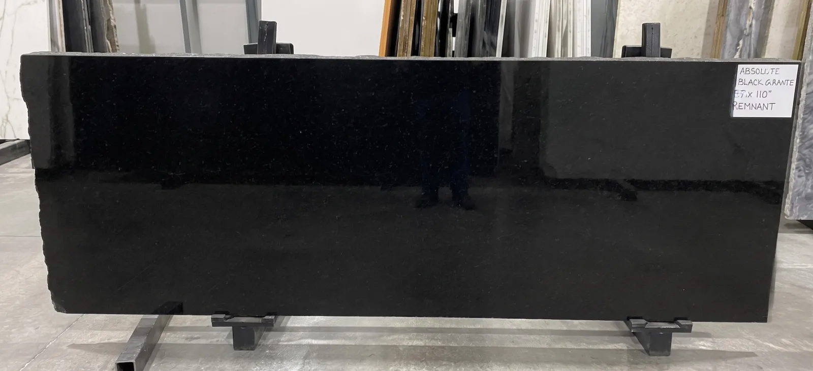 Absolute black polished granite Granite Remnants remnant available at Verified seller in Sun Valley