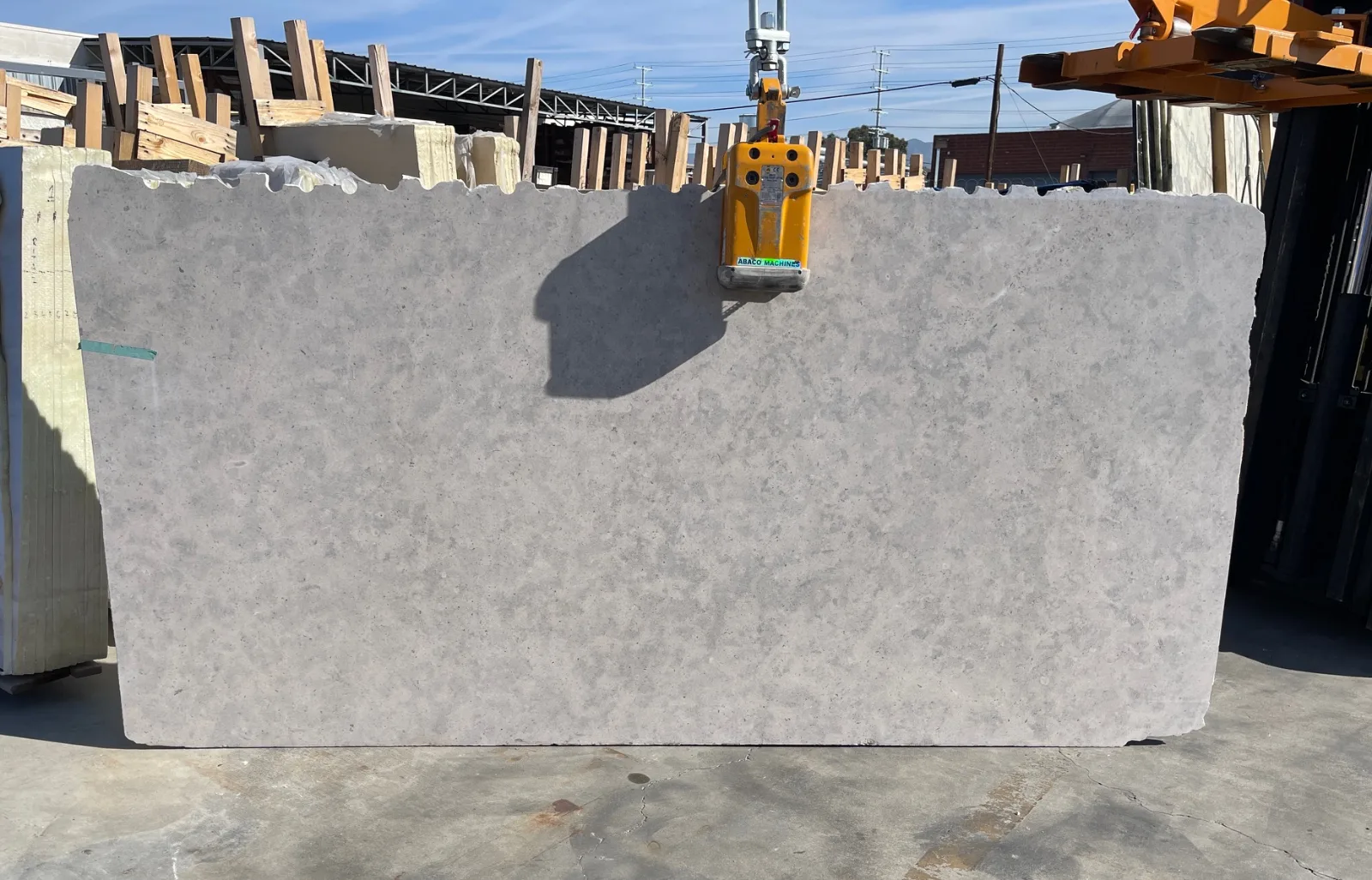 Gascogne Blue Cross cut Limestone Full Slabs slab available at Verified seller in The Stone Industry