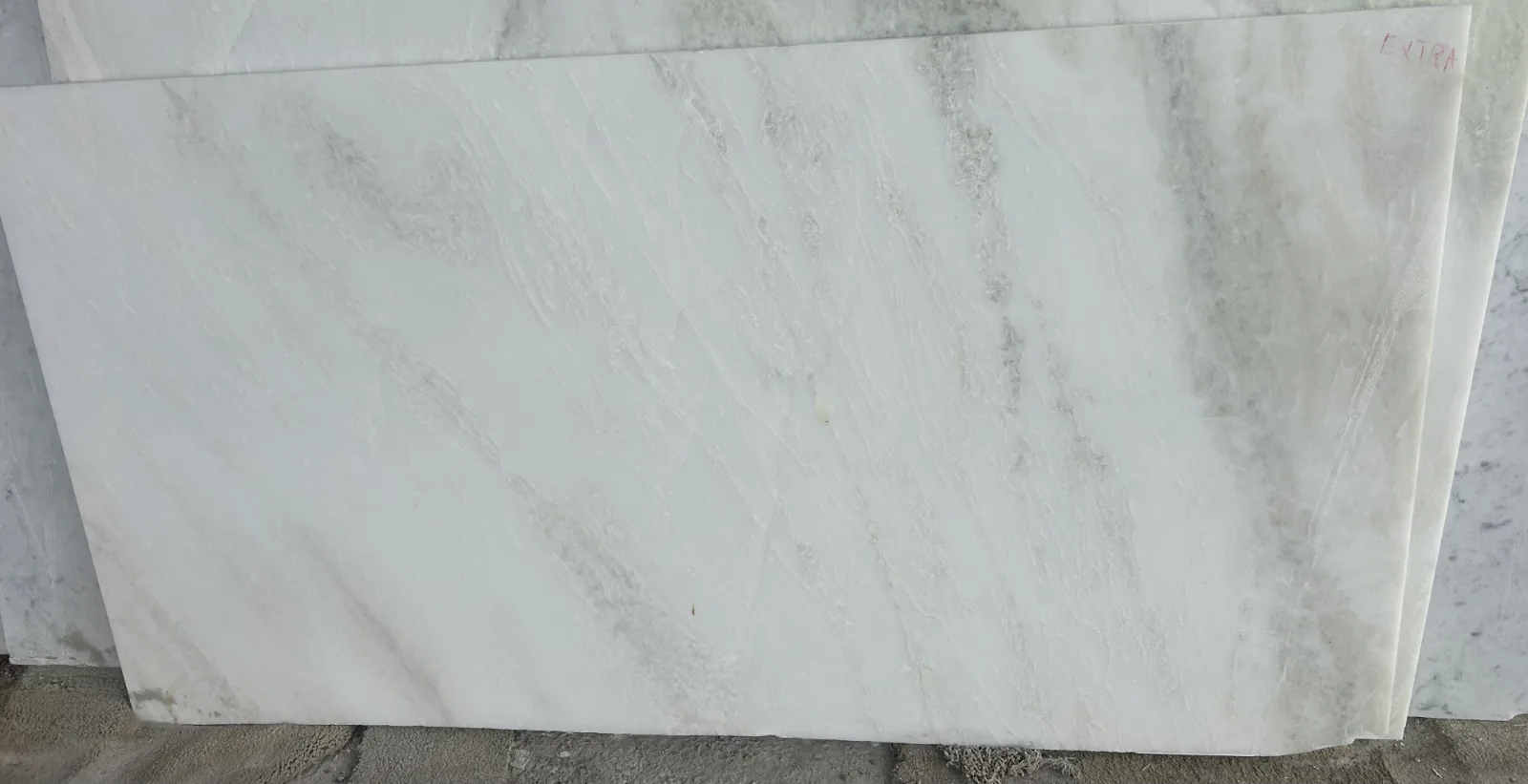 White Marble Remnant in G&G Marble and Granite, Los Angeles