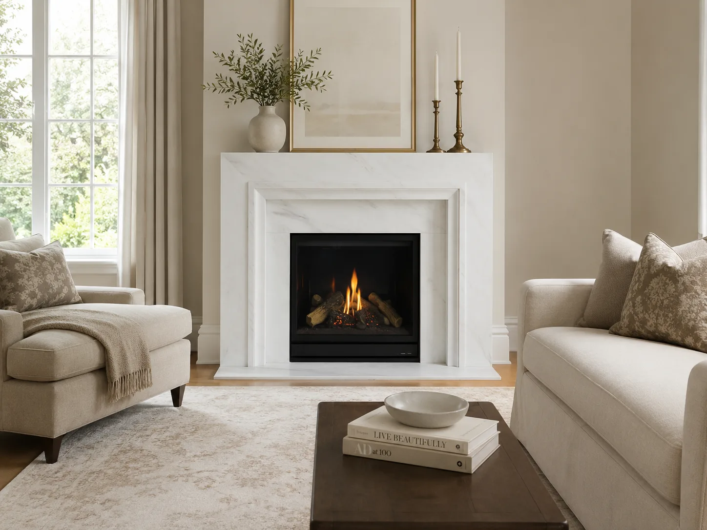 Calacatta Michelangelo Marble — Fireplace Inspiration