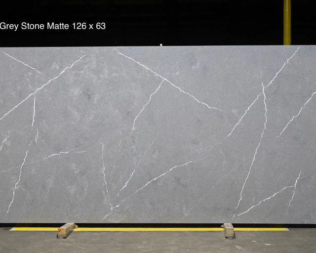 Cloudy Grey Matte Quartz Slab in Northridge, Los Angeles