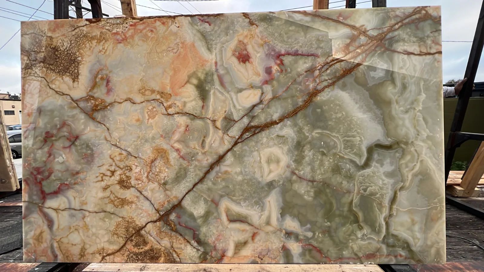 Green Onyx Slab in North Hollywood, Los Angeles