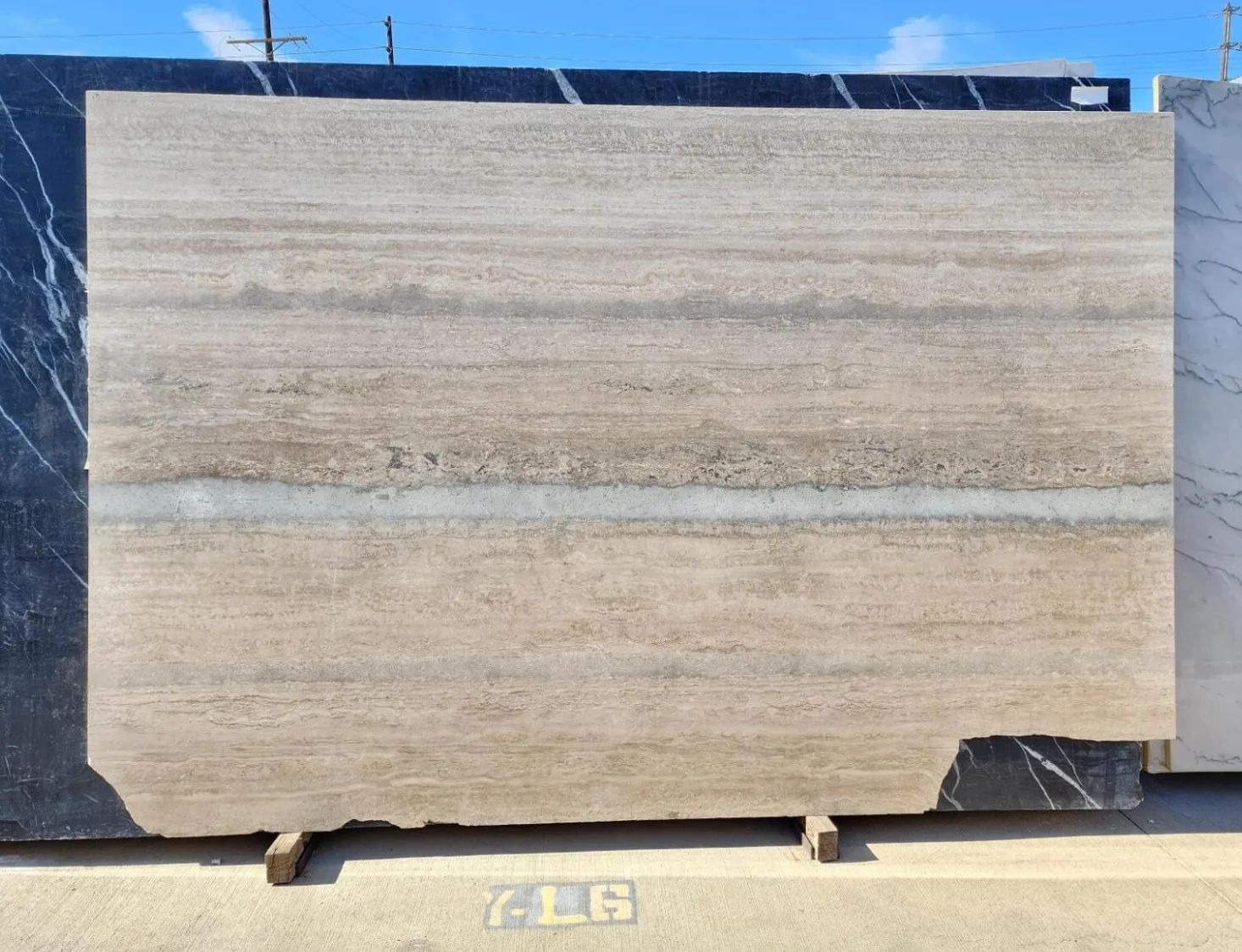 Roman Travertine/Vein Cut Travertine Slab in Sun Valley, Los Angeles