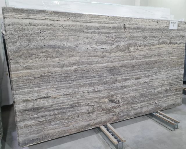 Silver Light Travertine Slab in Sun Valley, Los Angeles