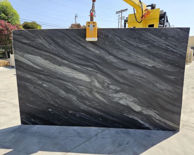 Fantasy Black Quartzite Slab in Van Nuys, Los Angeles