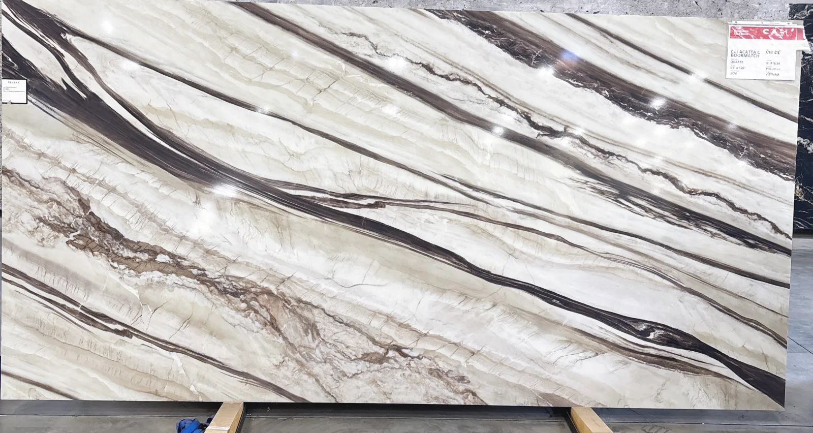 Calacatta Ghiandia Quartz Slab in Sylmar, Los Angeles