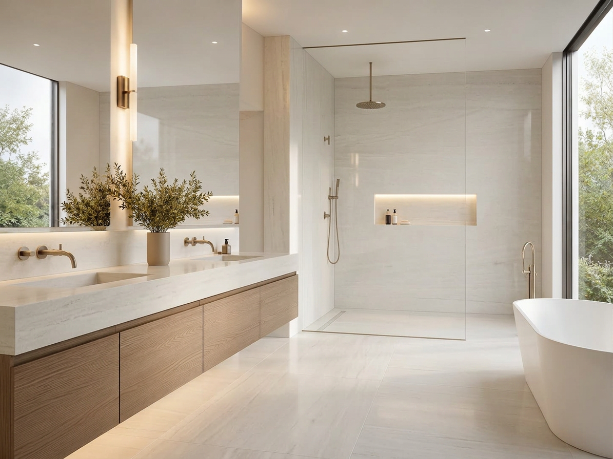 Zeus Quartzite — Bathroom Inspiration