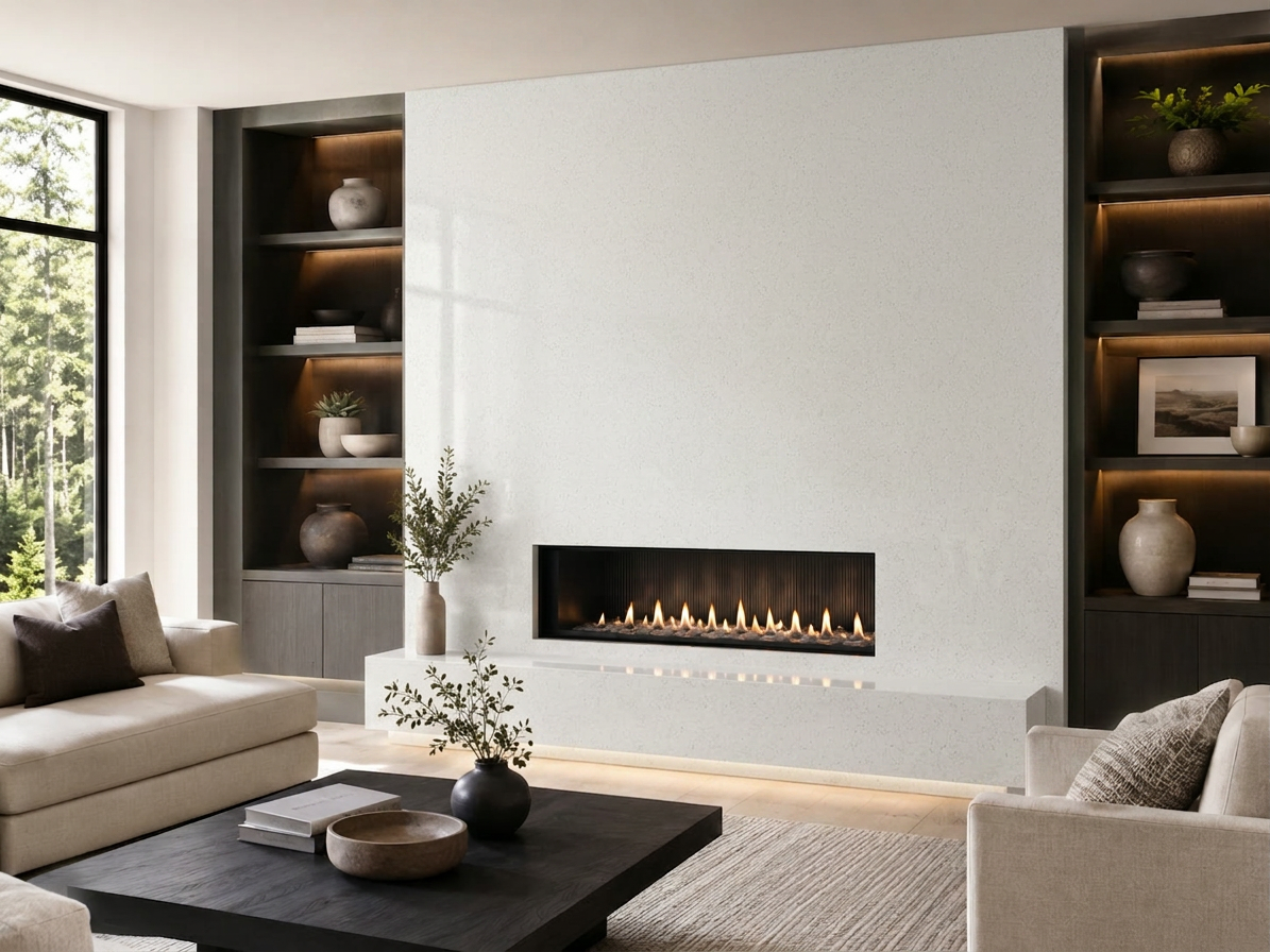 Blizzard Quartz — Fireplace Inspiration