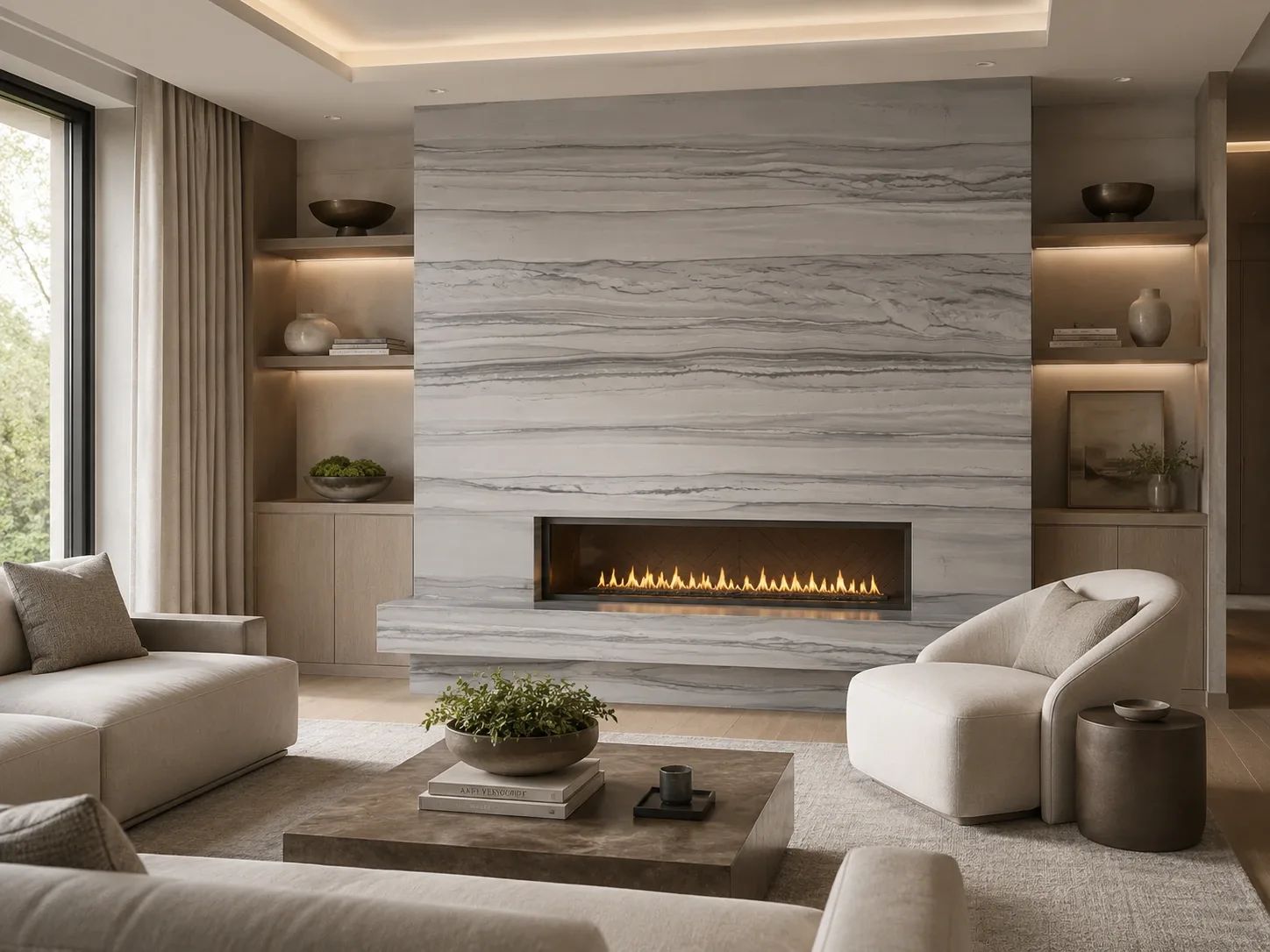 Athens Grey Marble — Fireplace Inspiration