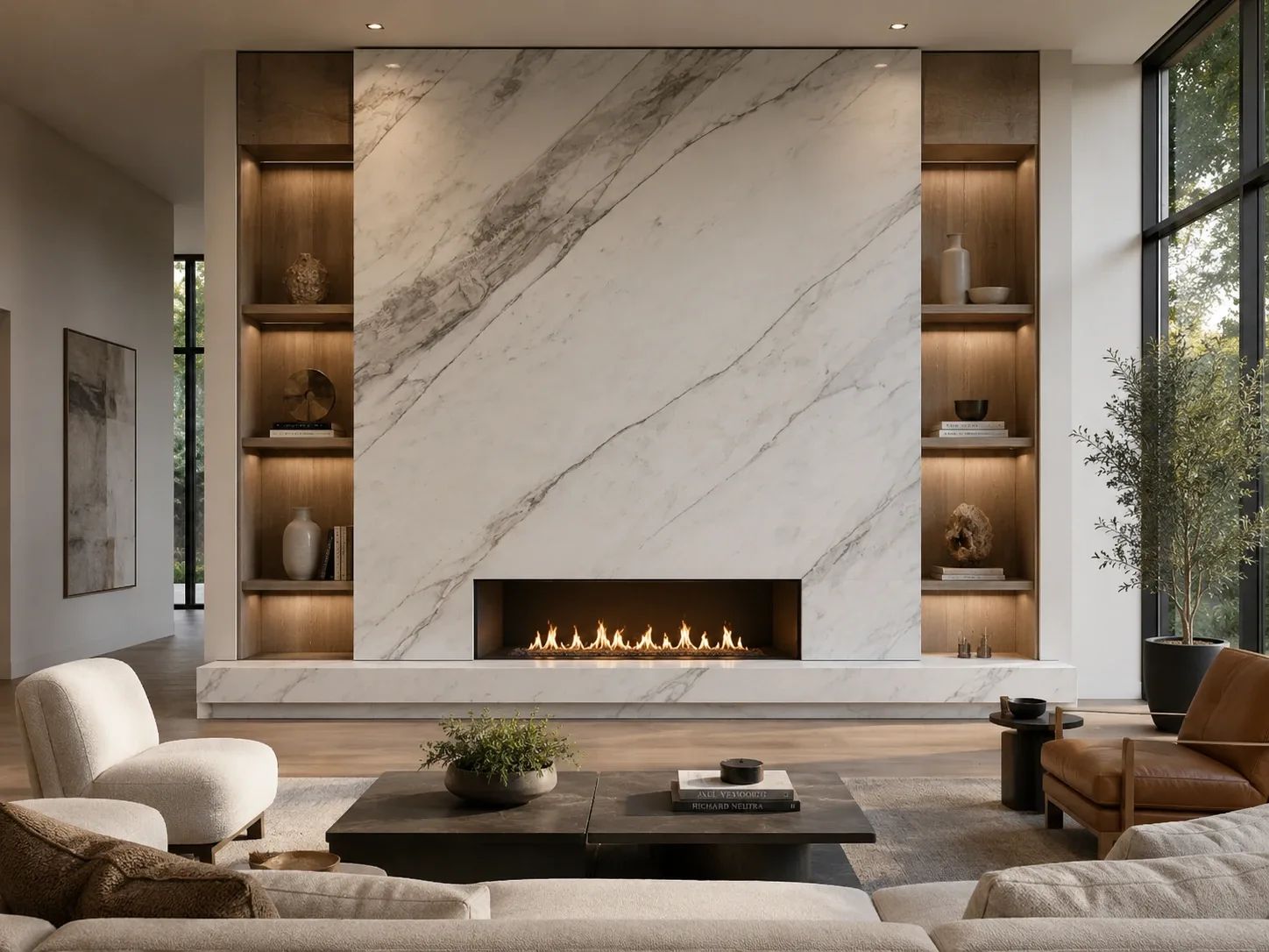 Calacatta Paonazzo Marble — Fireplace Inspiration