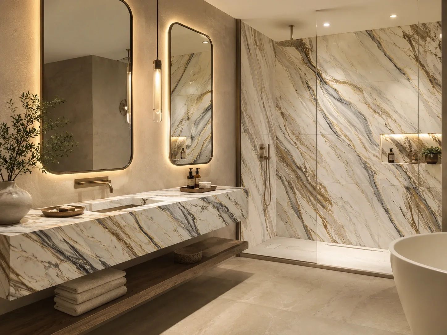 Calacatta Oyster Extra Marble — Bathroom Inspiration