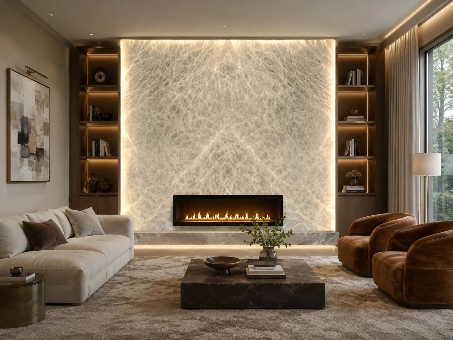 Cristallo 1st Choice Quartzite — Fireplace Inspiration