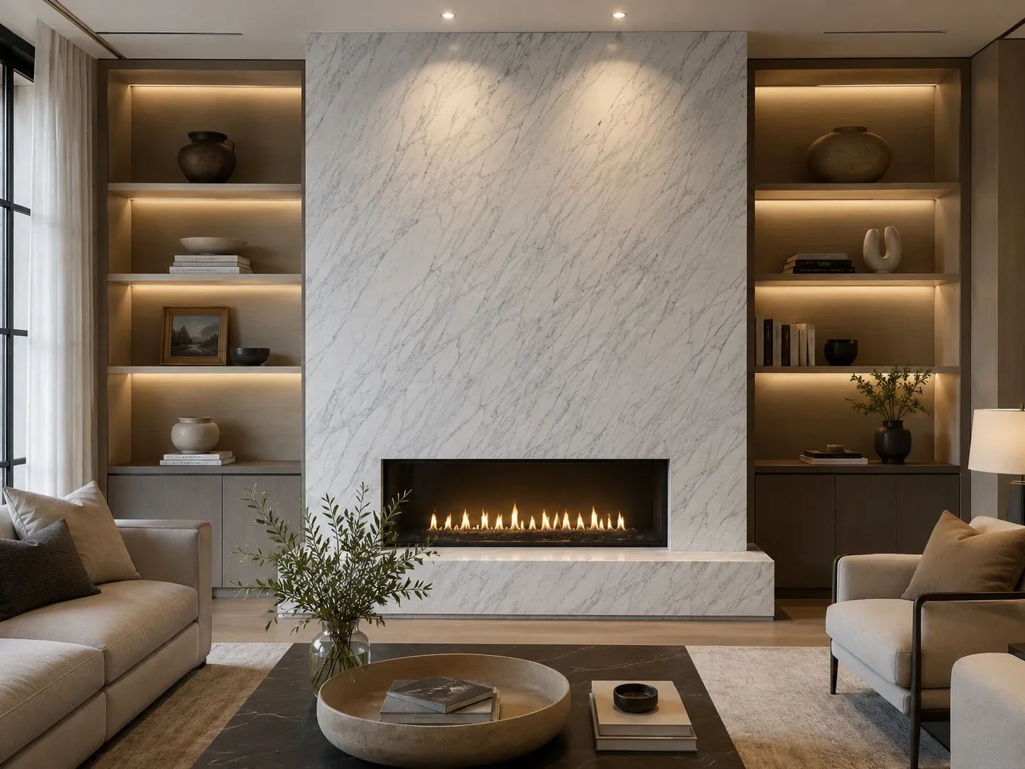 Calacatta Caldia Marble — Fireplace Inspiration