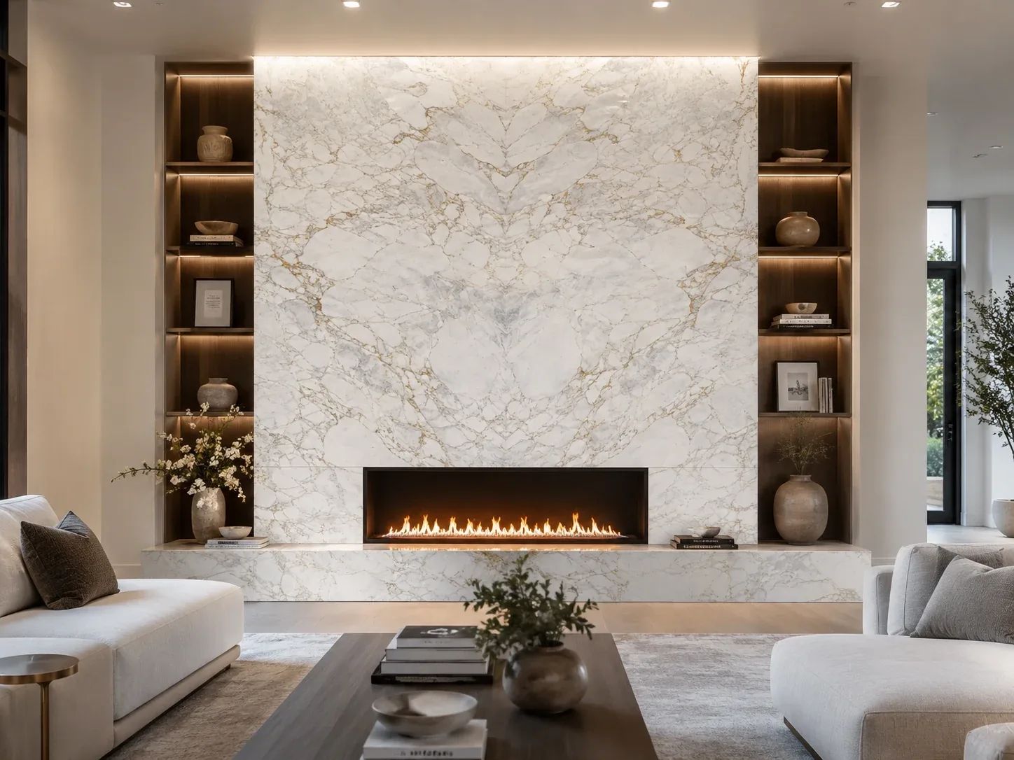 Calacatta Vagli Marble — Fireplace Inspiration