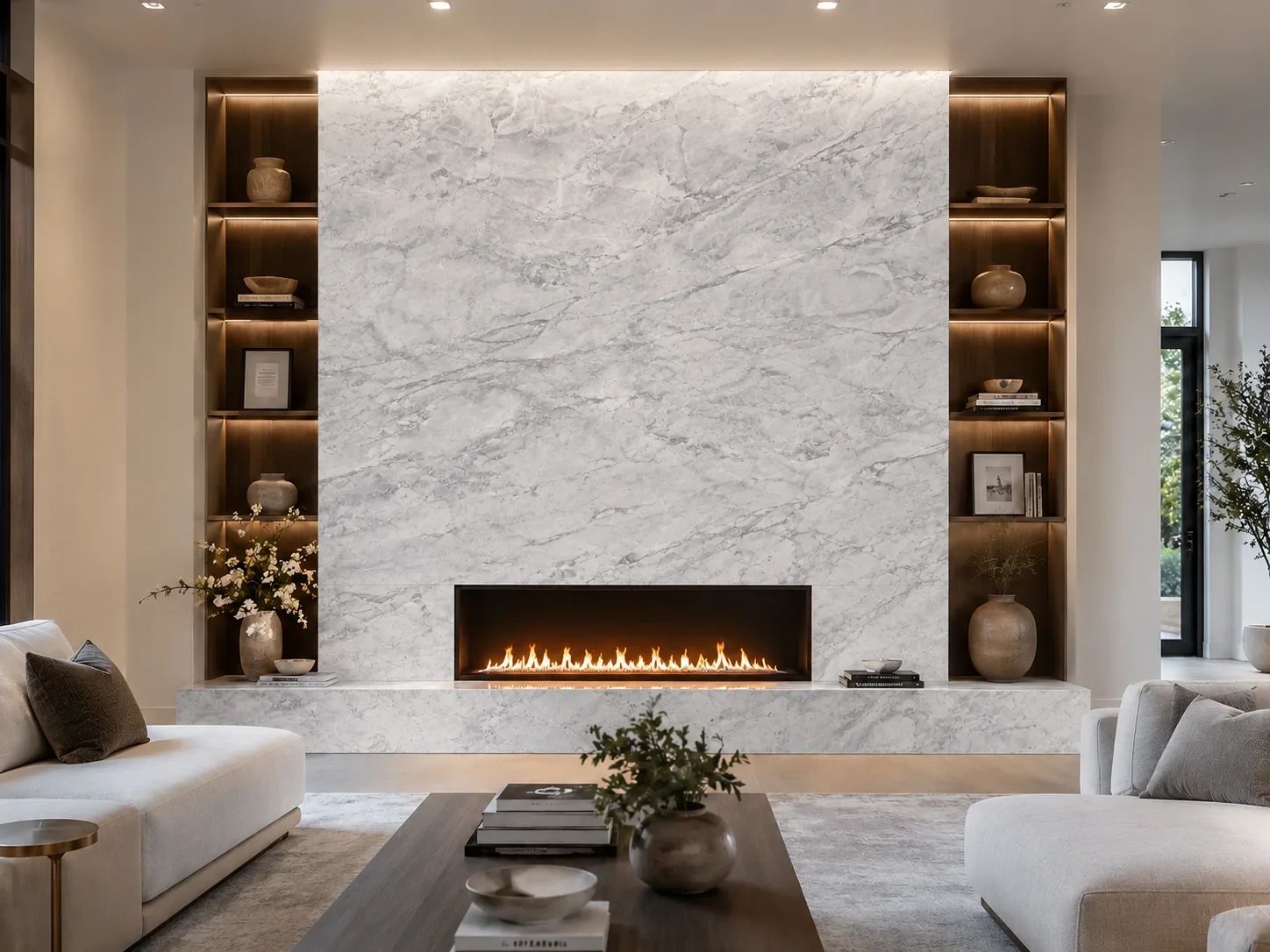 Super White Dolomite — Fireplace Inspiration