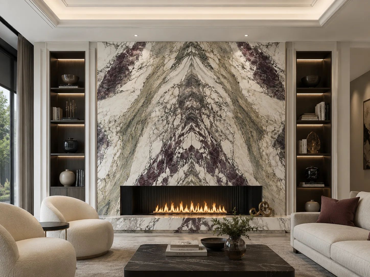 Breccia Capraia Supreme Marble — Fireplace Inspiration