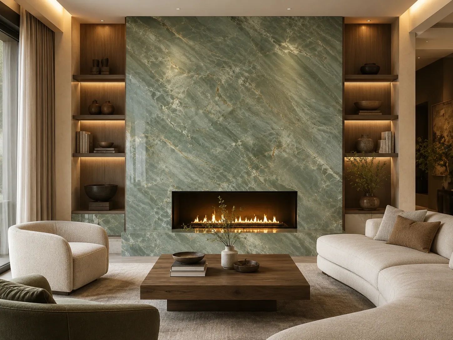 Emerald Jade - Green Quartzite — Fireplace Inspiration