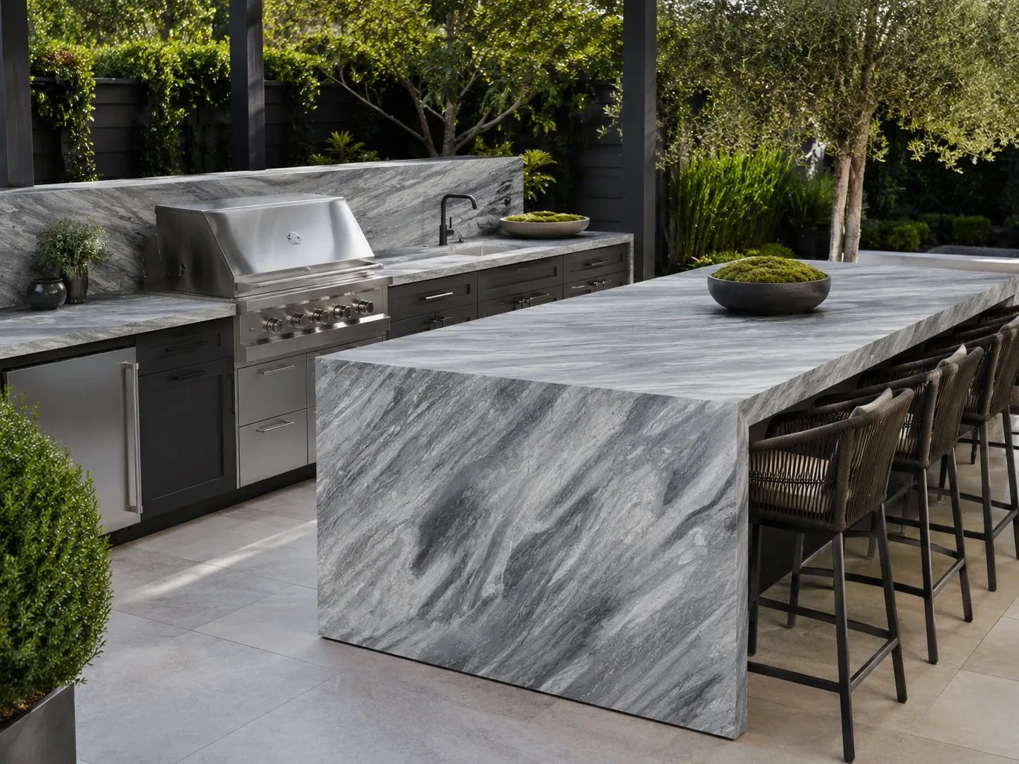 Bardiglio Nuvolato Marble — Outdoor Inspiration