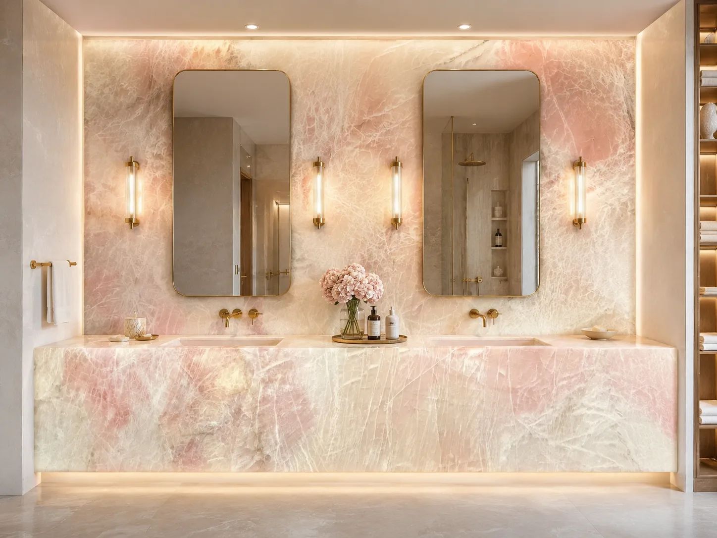 Cristallo Rose Quartzite — Fireplace Inspiration