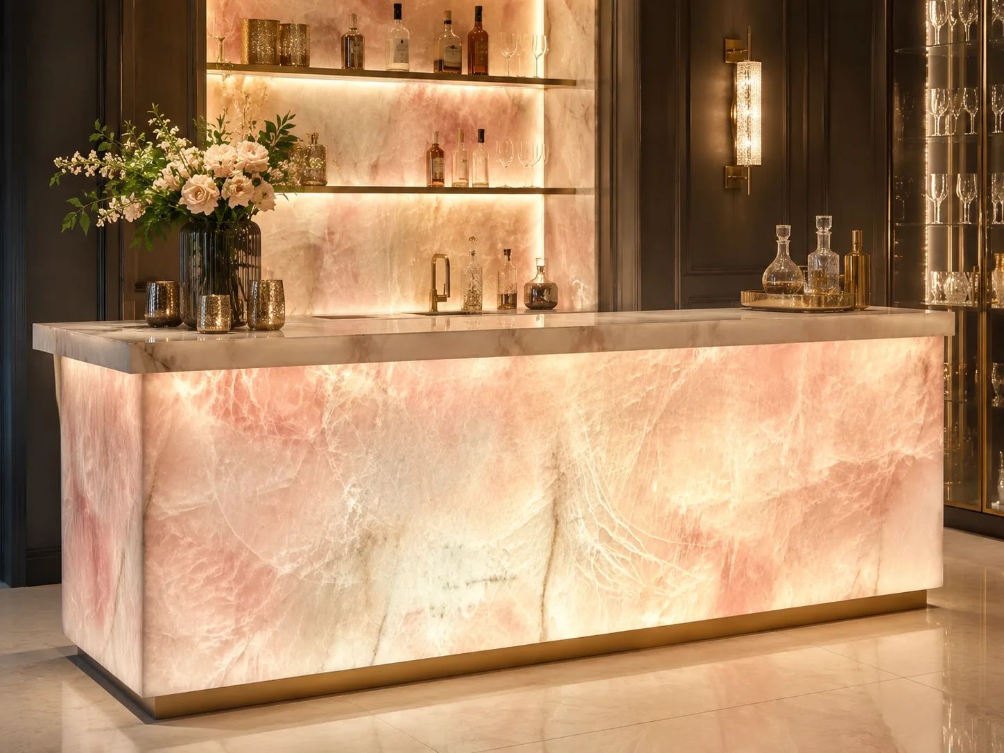 Cristallo Rose Quartzite — Kitchen Inspiration