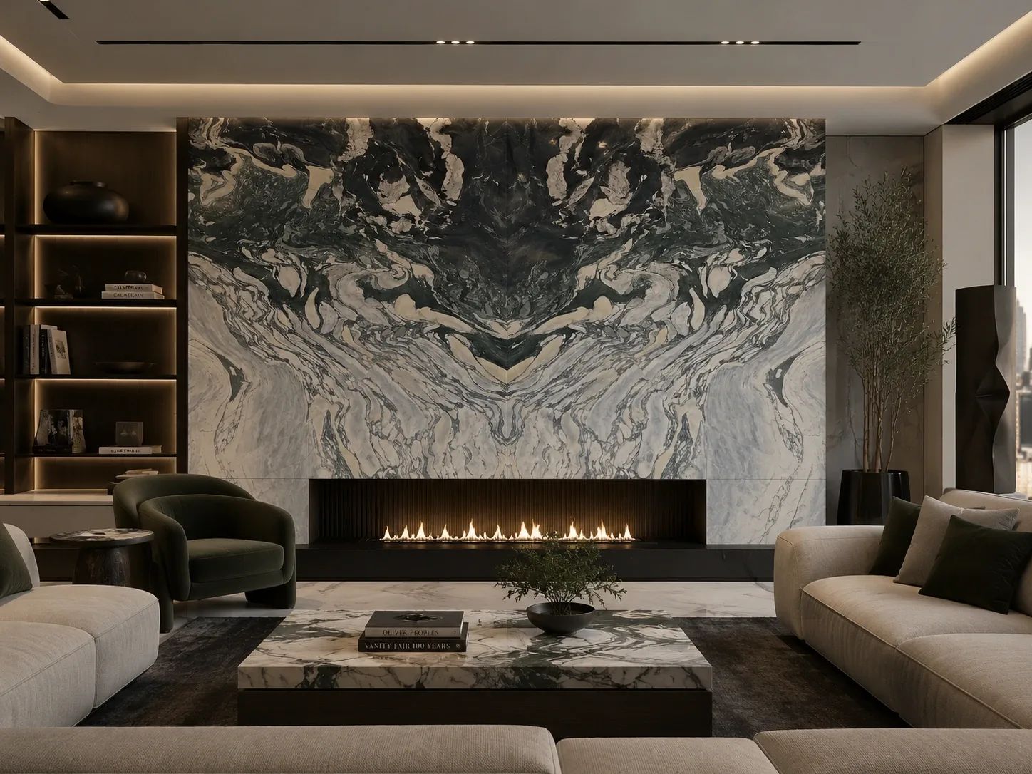 Calacatta Viola Marble — Fireplace Inspiration