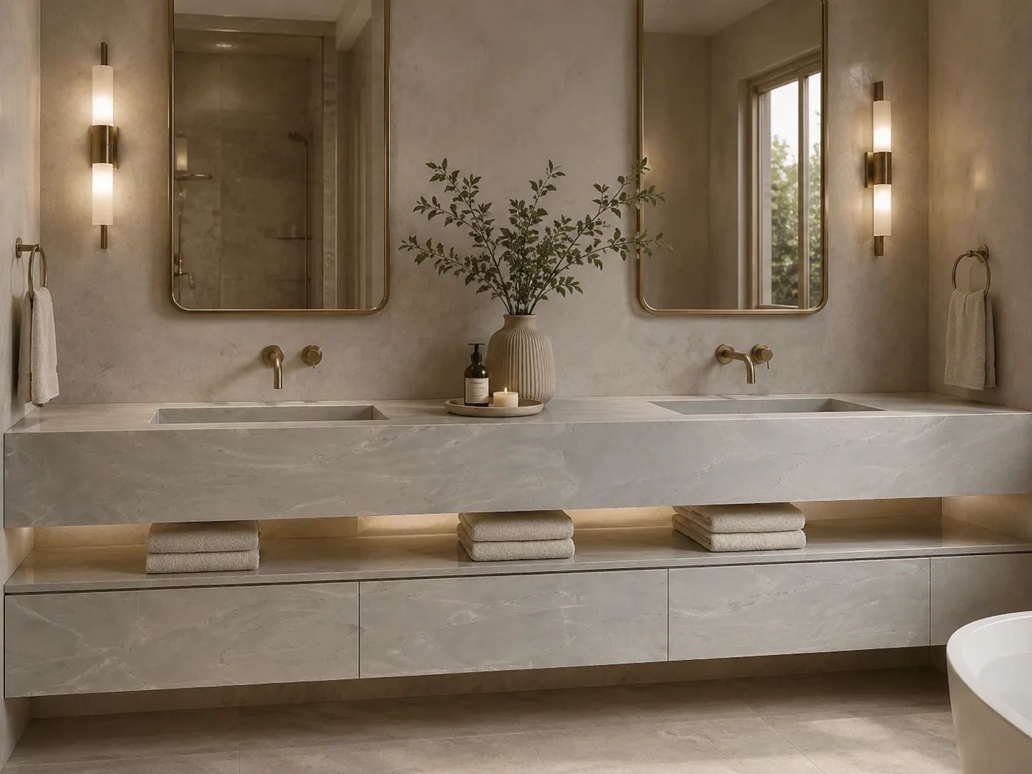 Cipollino Cloudy Marble — Bathroom Inspiration