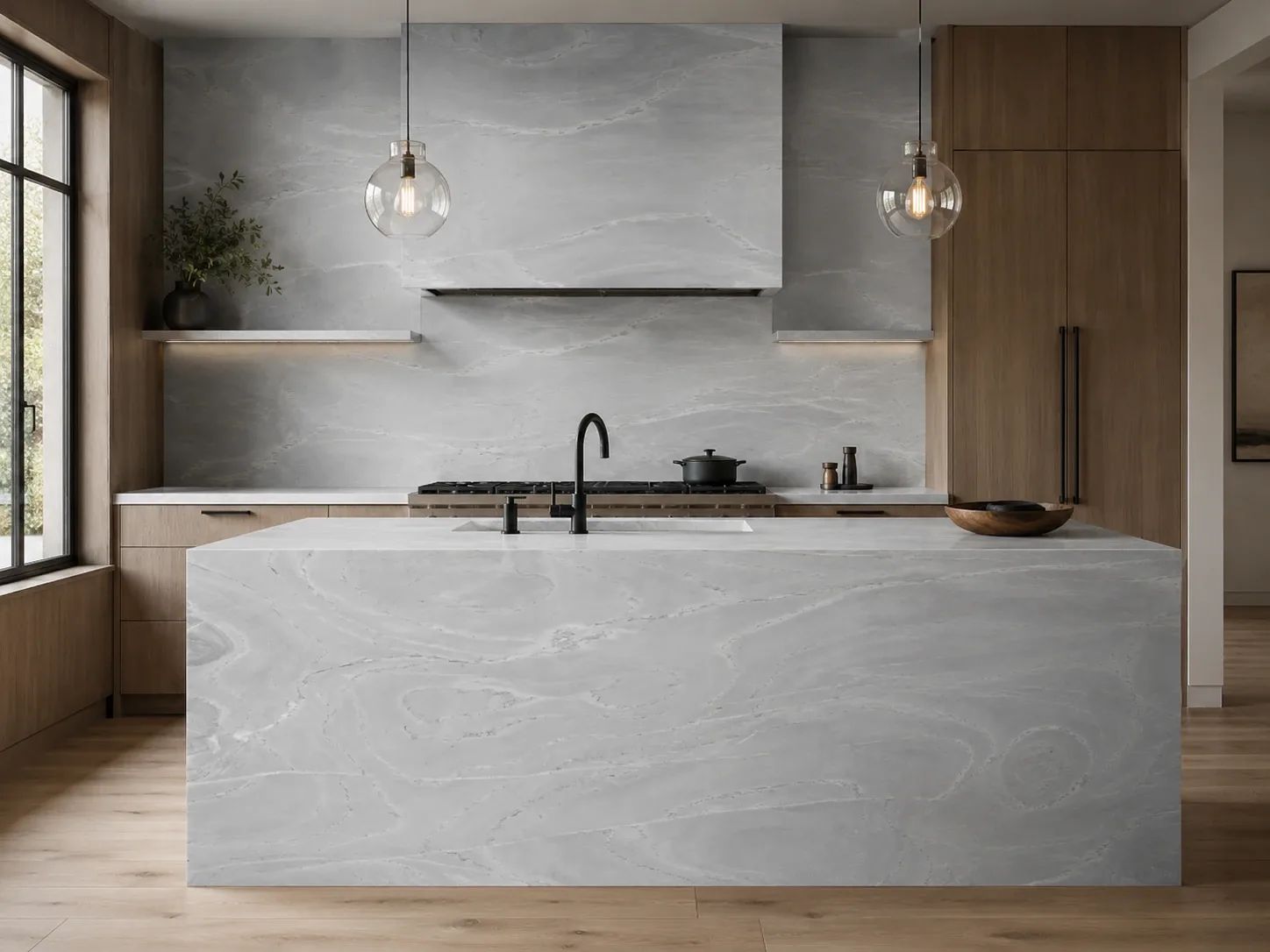 Cipollino Cloudy Marble — Kitchen Inspiration