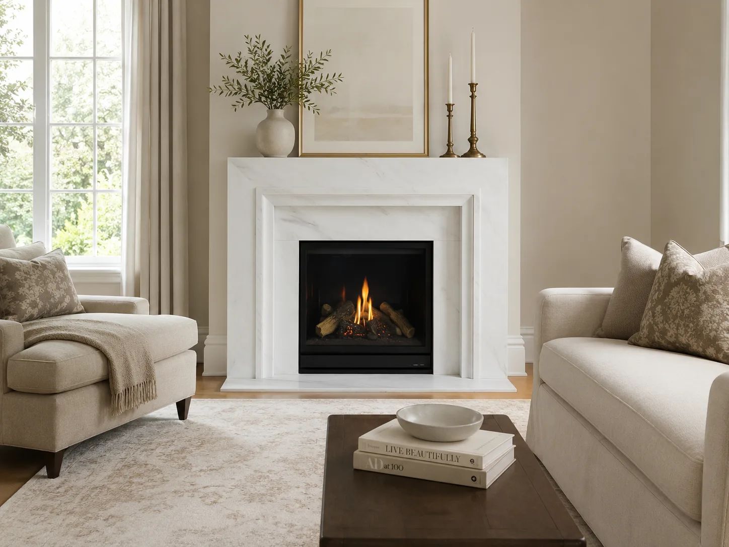 Calacatta Michelangelo Marble — Fireplace Inspiration