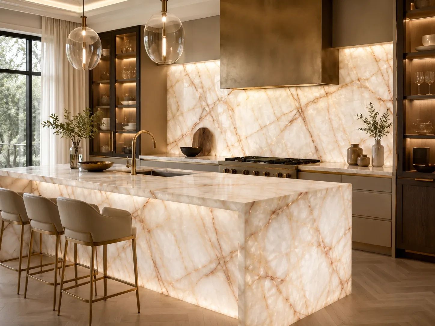 Cristallo Iceberg Quartzite — Kitchen Inspiration