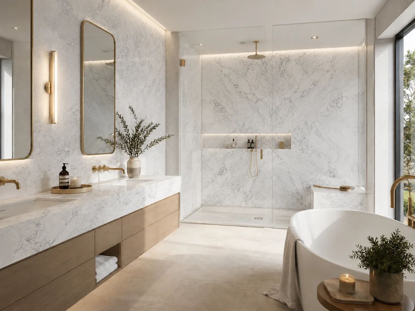 Super White Dolomite — Bathroom Inspiration