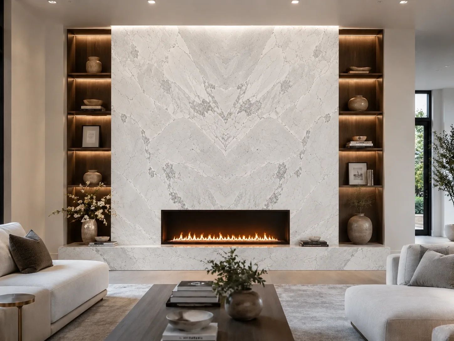 Super White Dolomite — Fireplace Inspiration