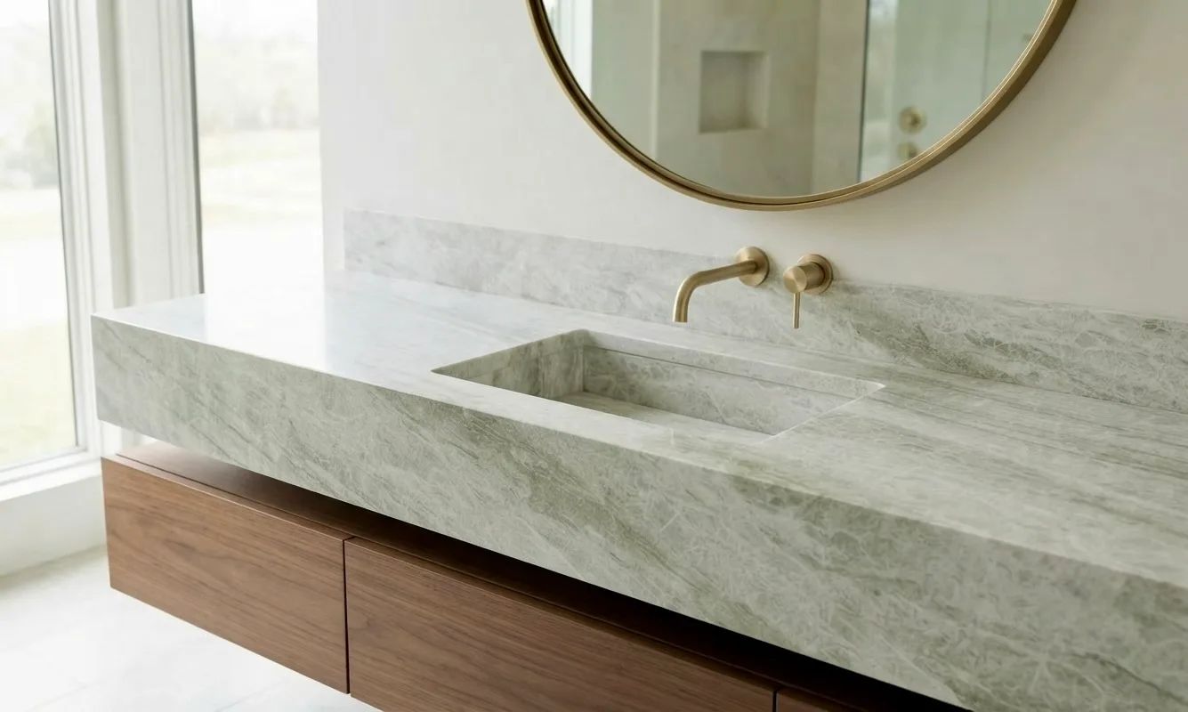 Taj Mahal Quartzite — Bathroom Inspiration