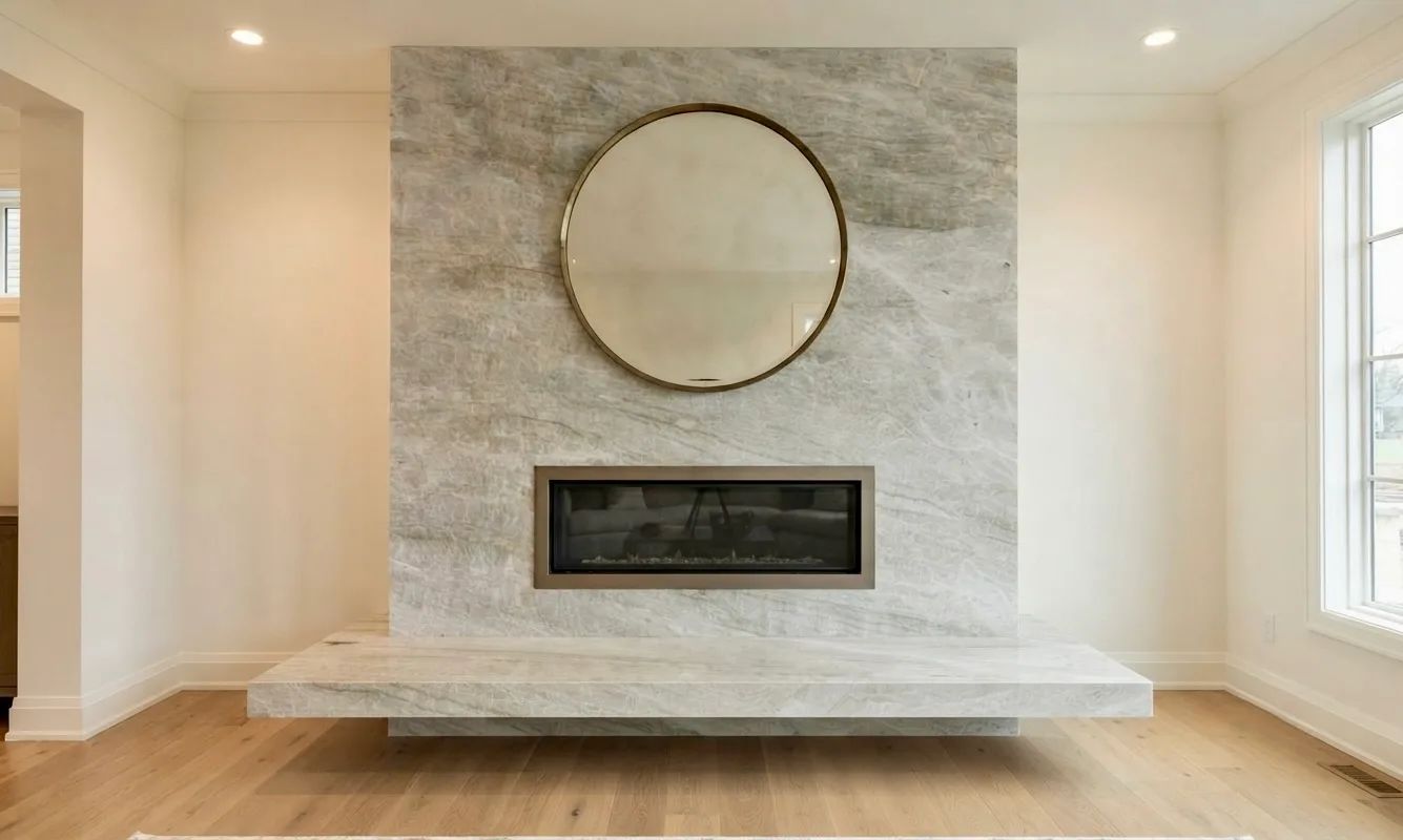 Taj Mahal Quartzite — Fireplace Inspiration